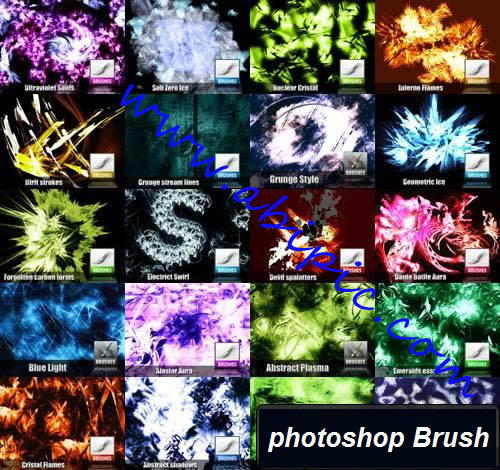 دانلود مجموعه 20 براش برتر آبسترکت فتوشاپ set of 20 abstract brushes
