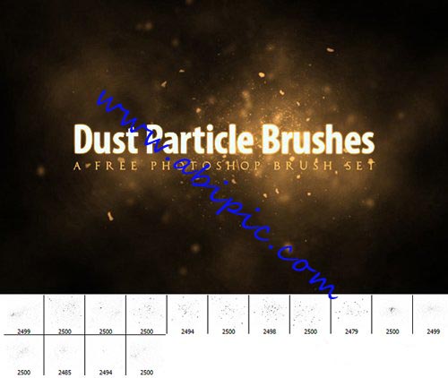 دانلود براش ساخت ذرات گرد و غبار در فتوشاپ Dust Particle Brushes set