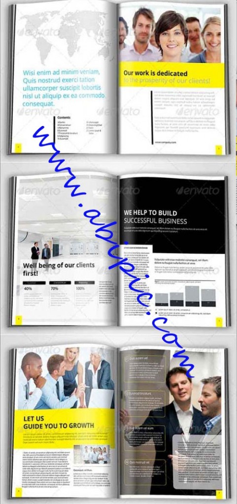 دانلود وکتور و طرح ایندیزاین بروشور اداری تجاری Business Brochure