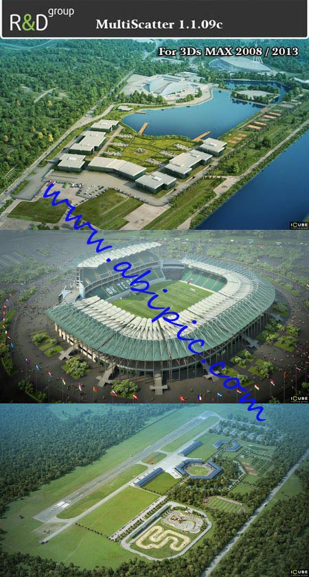 دانلود پلاگین قدرتمند MultiScatter 1.1.09c برای 3Ds Max [2008-2013] WIN64