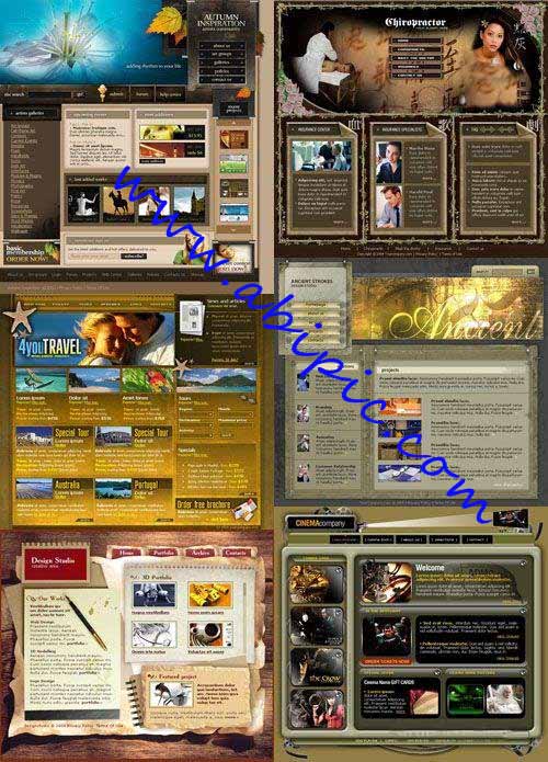 دانلود 25 طرح لایه باز قالب سایت برای فتوشاپ Web Templates Psd Pack