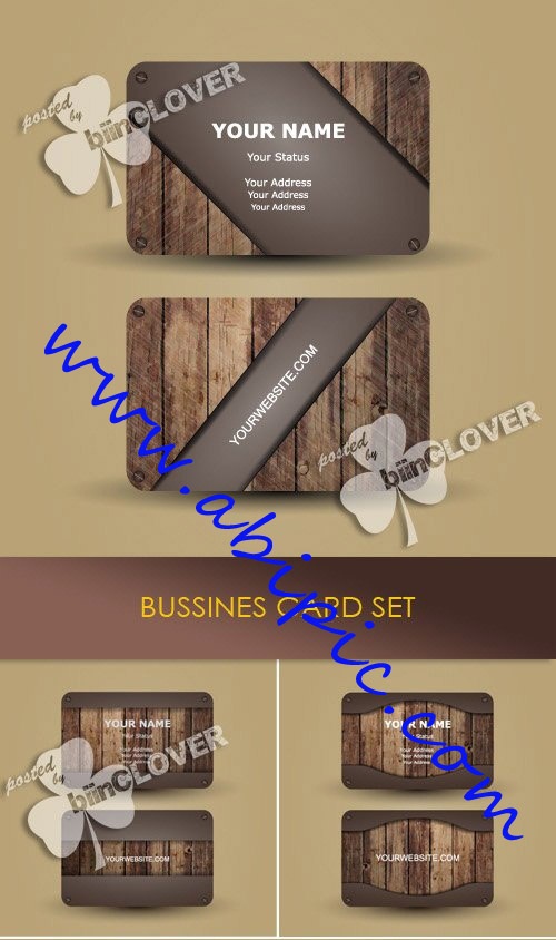 دانلود 4 وکتور کارت ویزیت با طرح چوب شماره 45