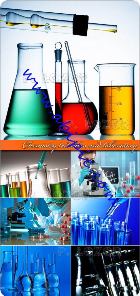دانلود تصاویر استوک لوازم آزمایشگاه Chemistry test tubes and laboratory photo