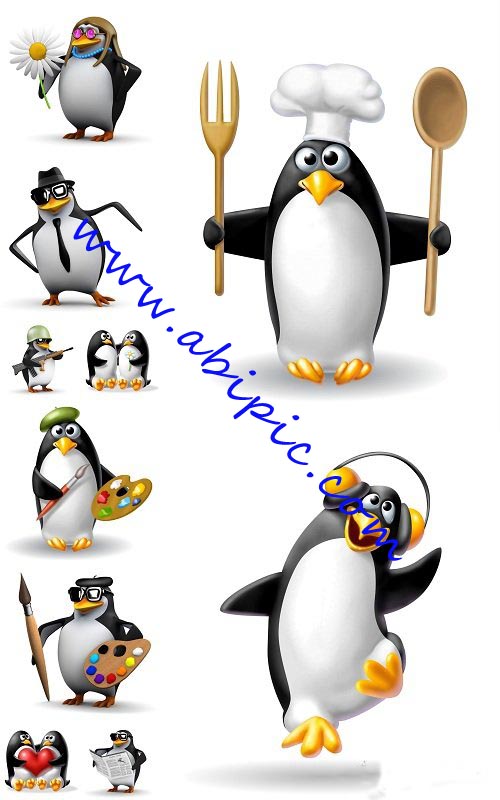 دانلود تصاویر استوک بامزه از پنگوئن ها Funny Pinguin