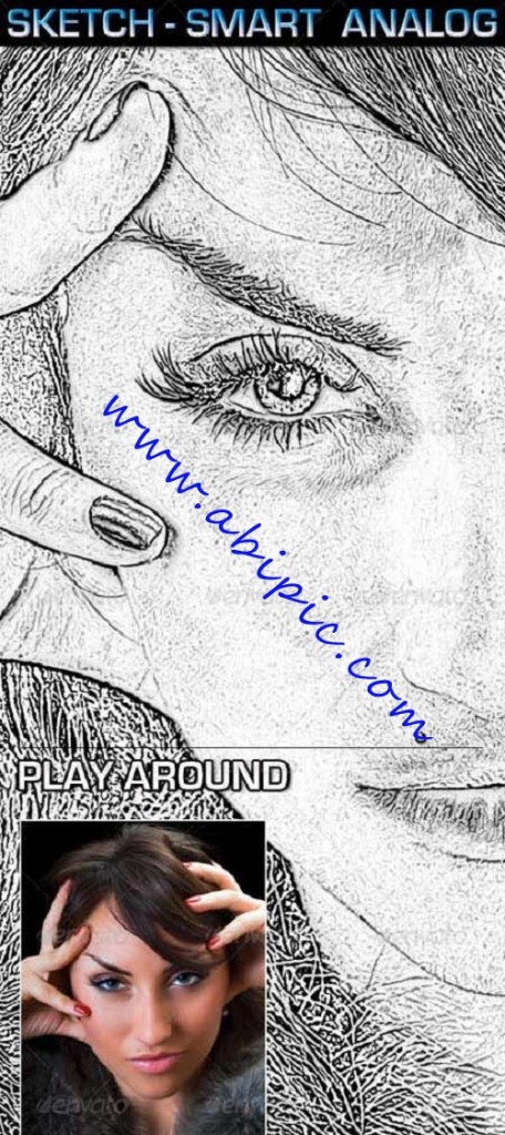 PSD حرفه ای تبدیل عکس به نقاشی سیاه قلم