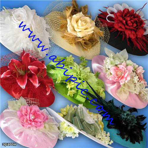 دانلود طرح لایه باز کلاه های زنانه با طرح گل Hats with flowers