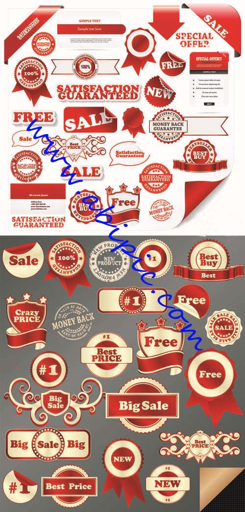 دانلود وکتور لیبل فروش و حراجی Sale & Best Price - Labels Vector