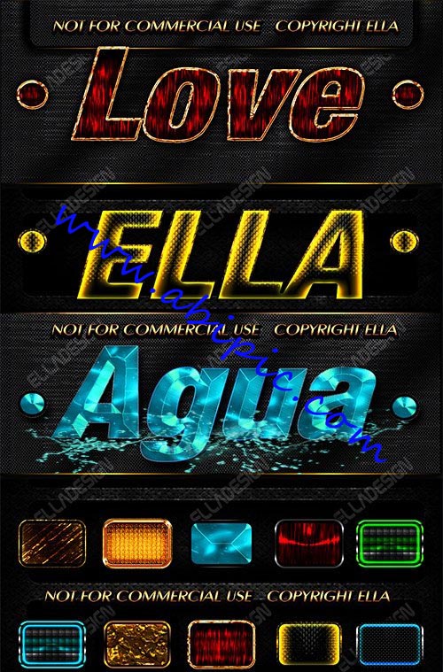 دانلود 10 استایل یا افکت متن زیبا برای فتوشاپ The original design styles