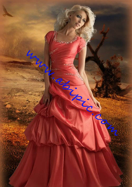 دانلود تمپلت و قالب عکس PSD پرتره خانم ها با لباس قرمز