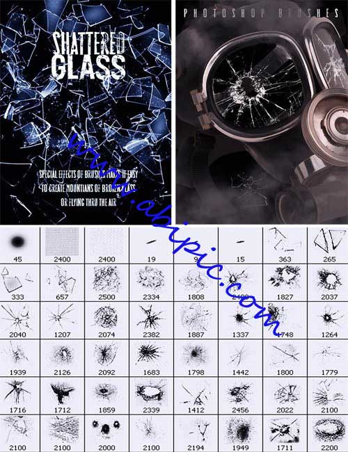 دانلود 56 براش شیشه شکسته شده Brushes Shattered Glass