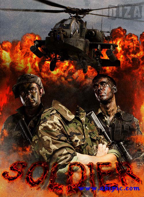 دانلود قالب عکس سرباز مونتاژ عکس آقایان photo of the montage Soldier