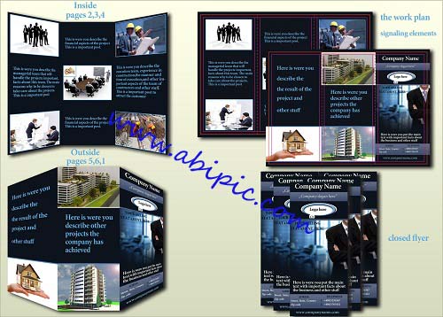 دانلود طرح لایه باز پوستر مشاور املاک PSD Template Real Estate Flyer