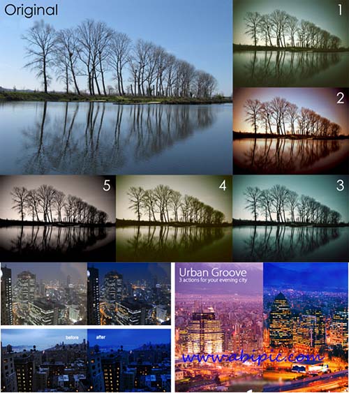 دانلود انواع اکشن افکت های رنگی برای فتوشاپ Urban Groove Actiotion