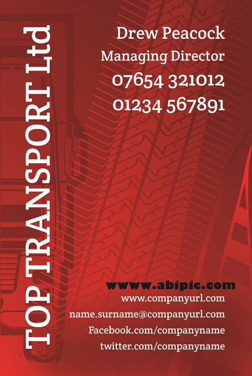 دانلود طرح کارت ویزیت شرکت حمل و نقل Transport Company Business Card