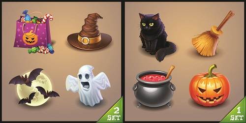 دانلود طرح وکتور ایکون های ترسناک هالووین Halloween Icons Vector