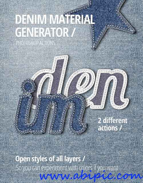 دانلود مجموعه ابزارهای ساخت طرح با افکت جین Denim Material Generator