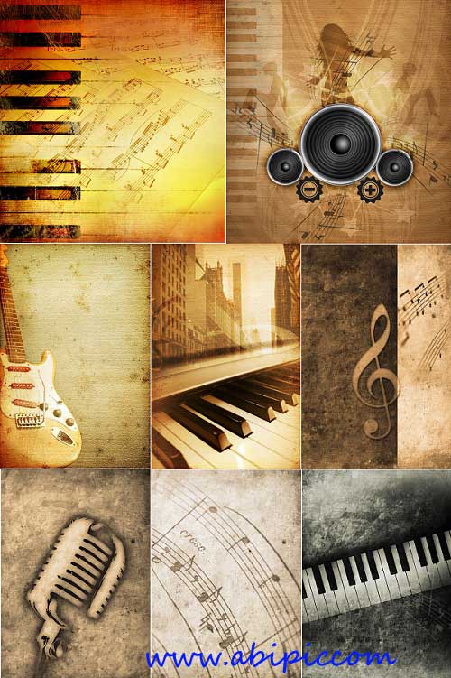 دانلود تصاویر استوک پس زمینه موسیقی Musical Backgrounds StockPhoto