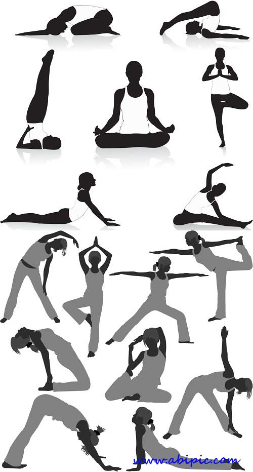 دانلود طرح وکتور یوگا vectors yoga mix