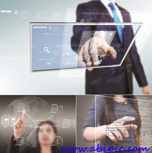 دانلود عکس استوک تکنولوژهای مدرن و مجازی Business virtual technology