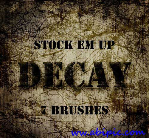 دانلود براش فتوشاپ پوسده و فاسد شدن Decay Photoshop Brushes