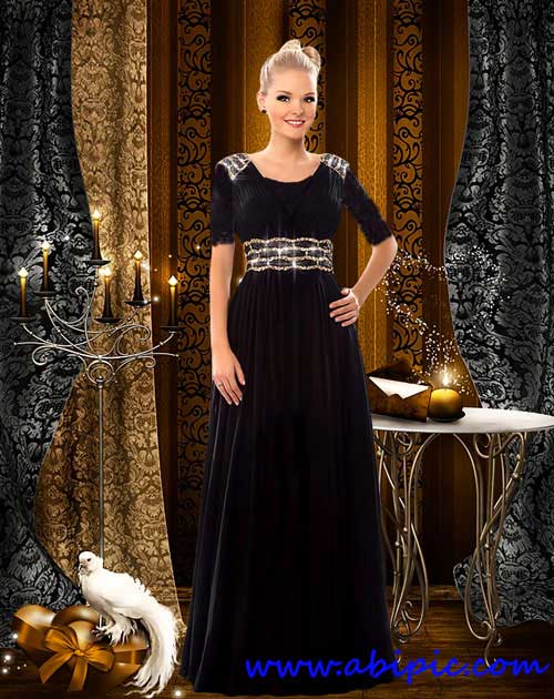 دانلود فون مونتاژ عکس خانم ها Woman template Romantic evening at candles