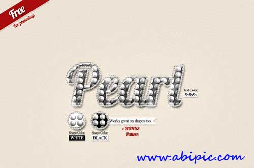 دانلود استایل فتوشاپ طرح مروارید Pearl Photoshop Style