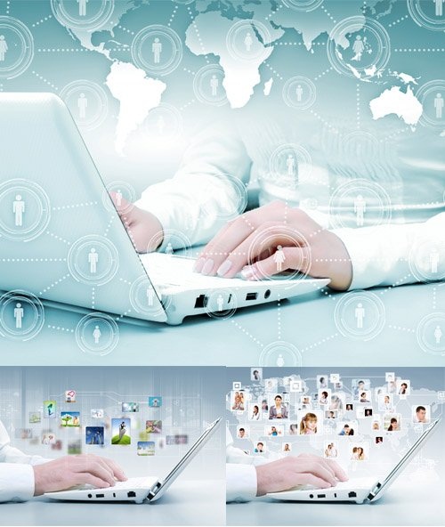 دانلود تصاویر استوک با مفهوم شبکه های اجتماعی Symbol of social network