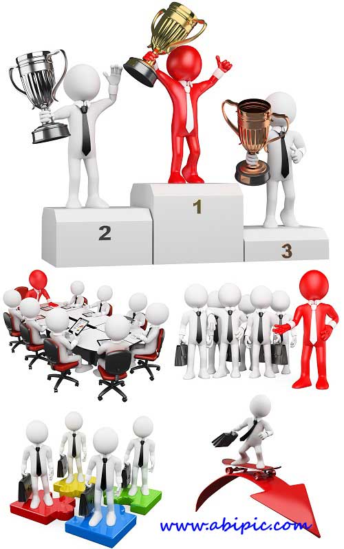 دانلود عکس استوک آدمک های سه بعدی سری 3 Stock photo business peoples 3d