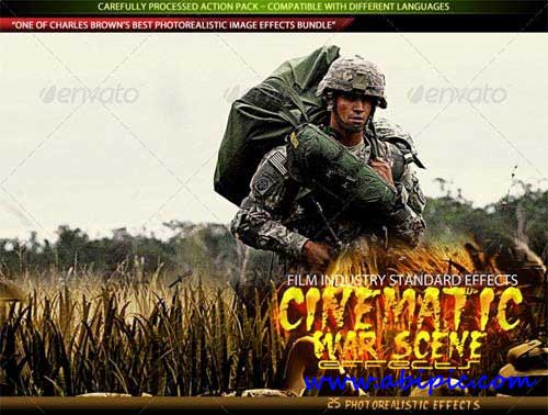 دانلود افکت سینماتیک صحنه های جنگی GraphicRiver Cinematic War Scene Effects