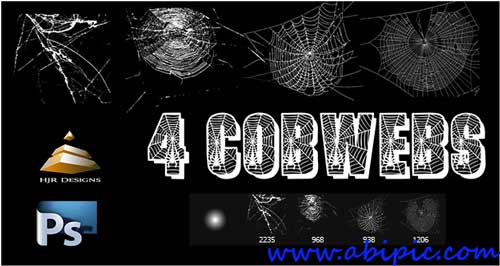 دانلود براش تار عنکبوت Cobweb Photoshop Brushes