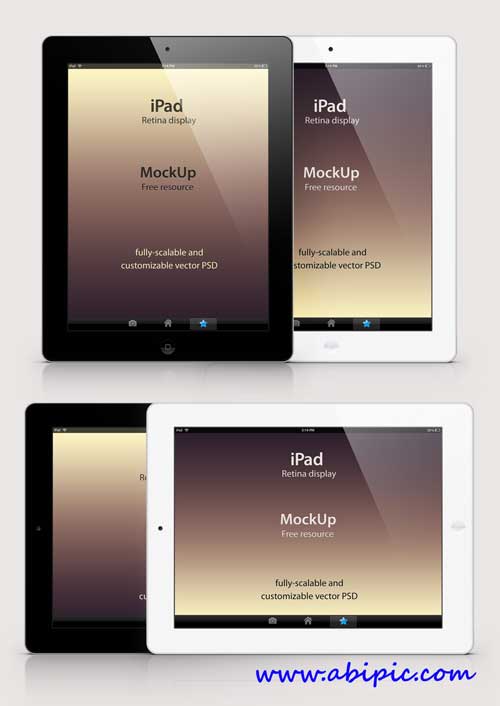 دانلود موک آپ آی پد رتینا iPad Retina Mockup PSD