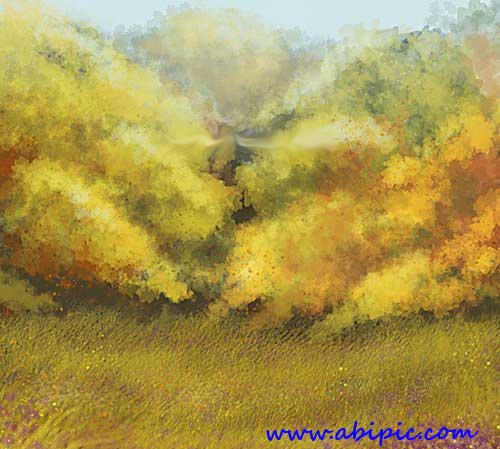 دانلود براش فتوشاپ ساخت منظره نقاشی شده Painterly Background brush