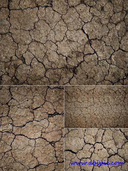 دانلود تکسچر زمین خشک و ترک خرده Cracked Ground Textures