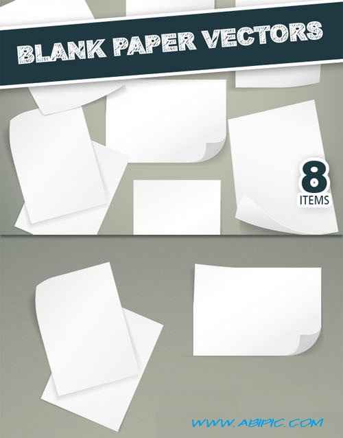 دانلود وکتور ورق خالی کاغذ Blank Paper Sheets