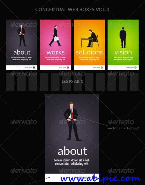 دانلود طرح لایه باز باکس و بنر Web Box or Banner Templates