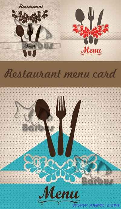 دانلود وکتور کارت منوی رستوران Restaurant menu card