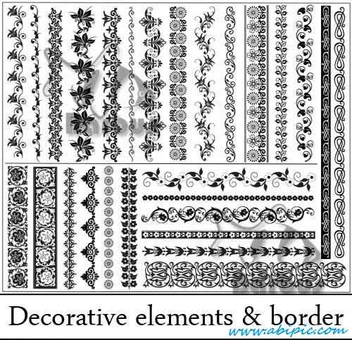 دانلود وکتور کادر و حاشیه تزئینی شماره 10 decorative elements and border Vector