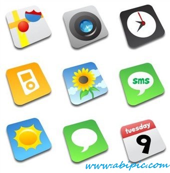 دانلود طرح های لایه باز آیکون های آیفون Comic iPhone Icon
