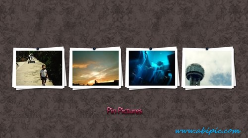 دانلود طرح لایه باز عکس های سنجاق شده Pin Pictures