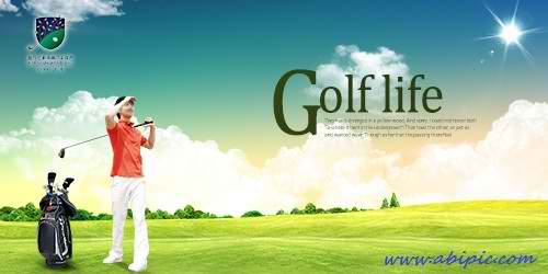 دانلود طرح لایه باز گلف PSD Source Time For Golf 5