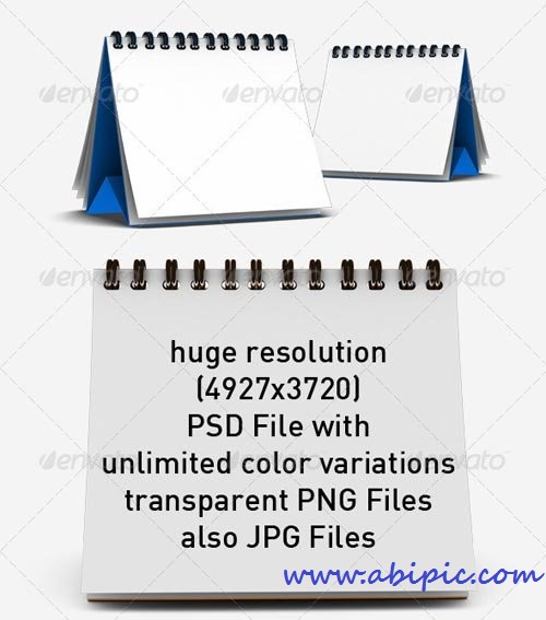 دانلود طرح خام تقویم رومیزی لایه باز Fame Calendars PSD