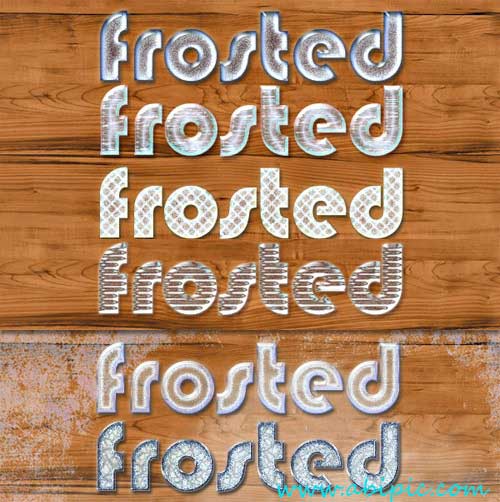 دانلود فونت یا استایل یخ و برف شماره 2 Frosted Photoshop Styles