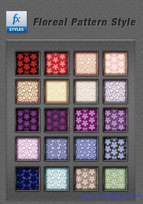 دانلود برترین پترن های با استایل گلدار فتوشاپ Floral Photoshop Pattern Style