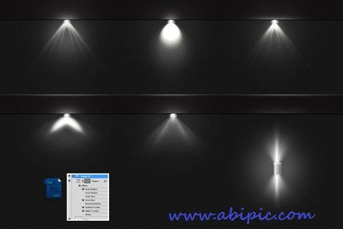 دانلود طرح لایه باز افکت نورهای واقع گرایانه Realistic Light Effects PSD