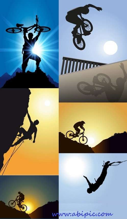 دانلود وکتور ورش های مخاطره آمیز و افراطی Extreme Sports Vector