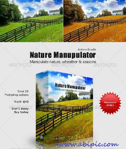 دانلود اکشن فتوشاپ ترکیب فصل ها و آب و هوا های مختلف