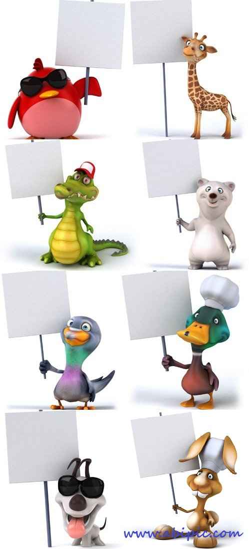 دانلود تصاویر استوک حیوانات بامزه با بنر HQ Images Animals With Banner