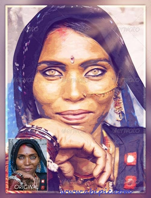 دانلود افکت لایه باز عکس مونالیزا Mona Lisa Effect Photo Template