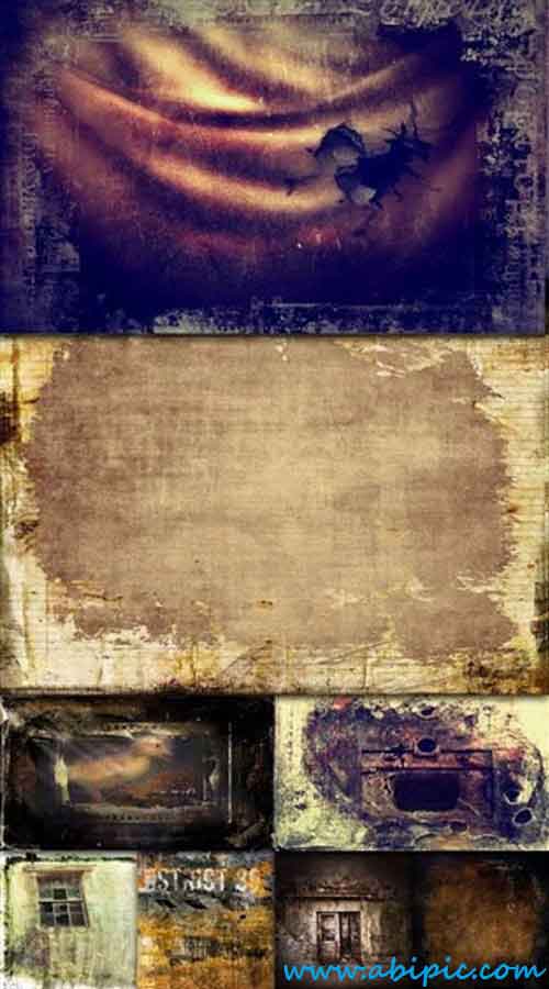 دانلود تصاویر استوک پنجره گرانژ (قدیمی) Grunge Backgrounds Broken Windows