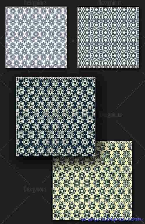دانلود مجموعه 6 از وکتور پترن های یکپارچه Seamless Patterns Vector